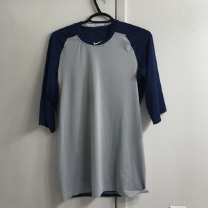 Men’s Nike Half Sleeve Undershirt Blue and Grey